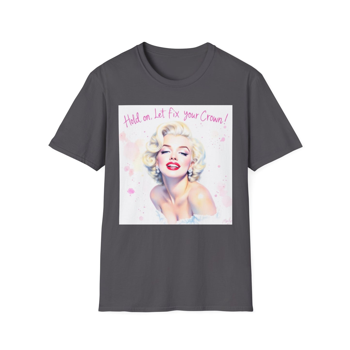 Marilyn Monroe Crown T-Shirt - Unisex Softstyle Tee, Motivational Shirt, Gift for Her, Empowerment Apparel, Vintage Style Clothing