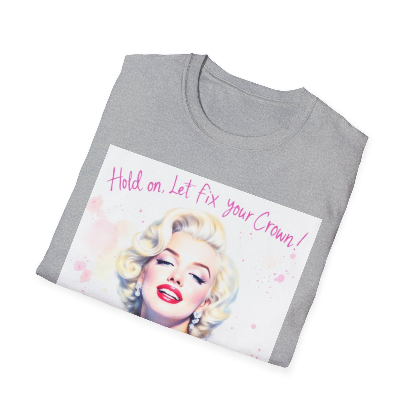 Marilyn Monroe Crown T-Shirt - Unisex Softstyle Tee, Motivational Shirt, Gift for Her, Empowerment Apparel, Vintage Style Clothing