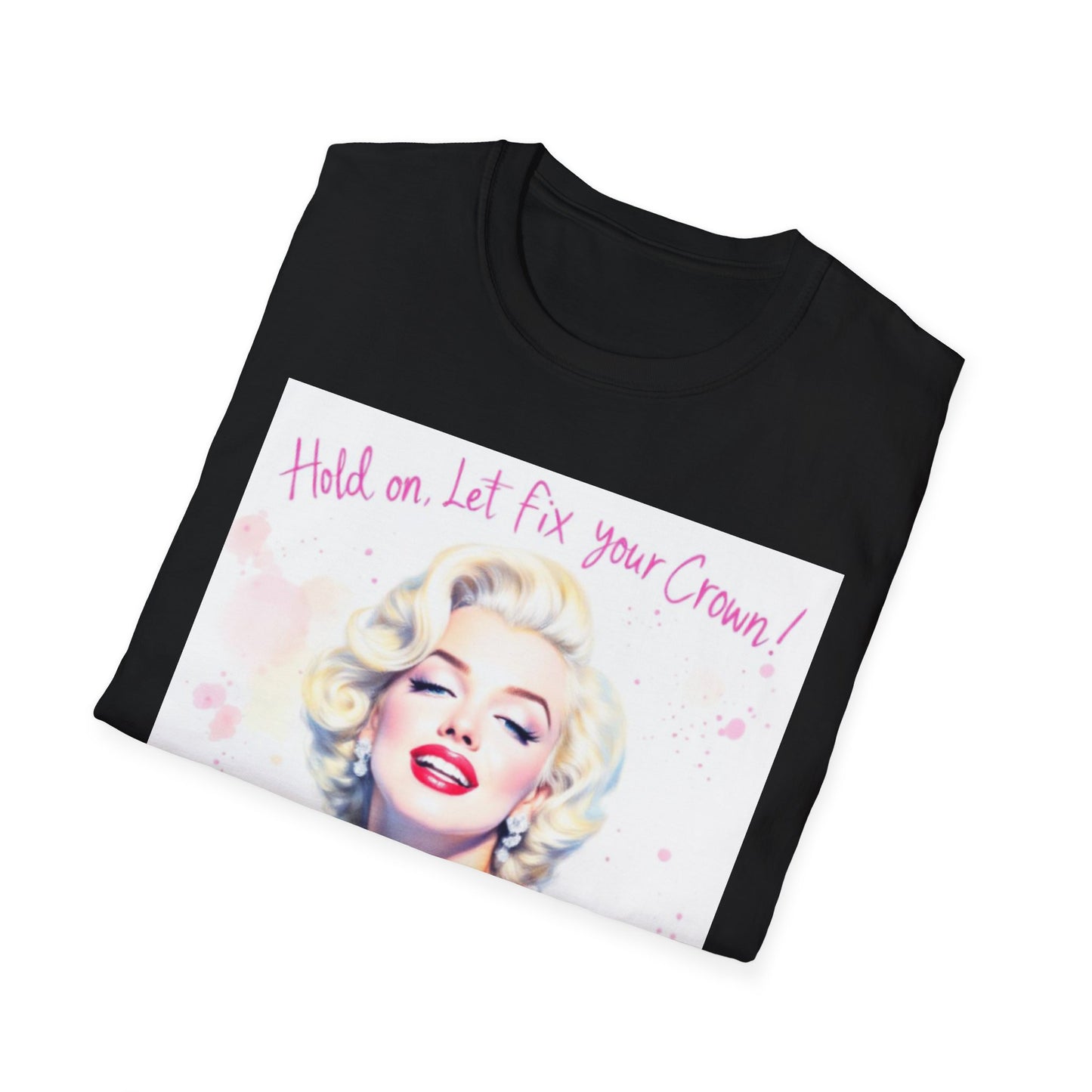 Marilyn Monroe Crown T-Shirt - Unisex Softstyle Tee, Motivational Shirt, Gift for Her, Empowerment Apparel, Vintage Style Clothing