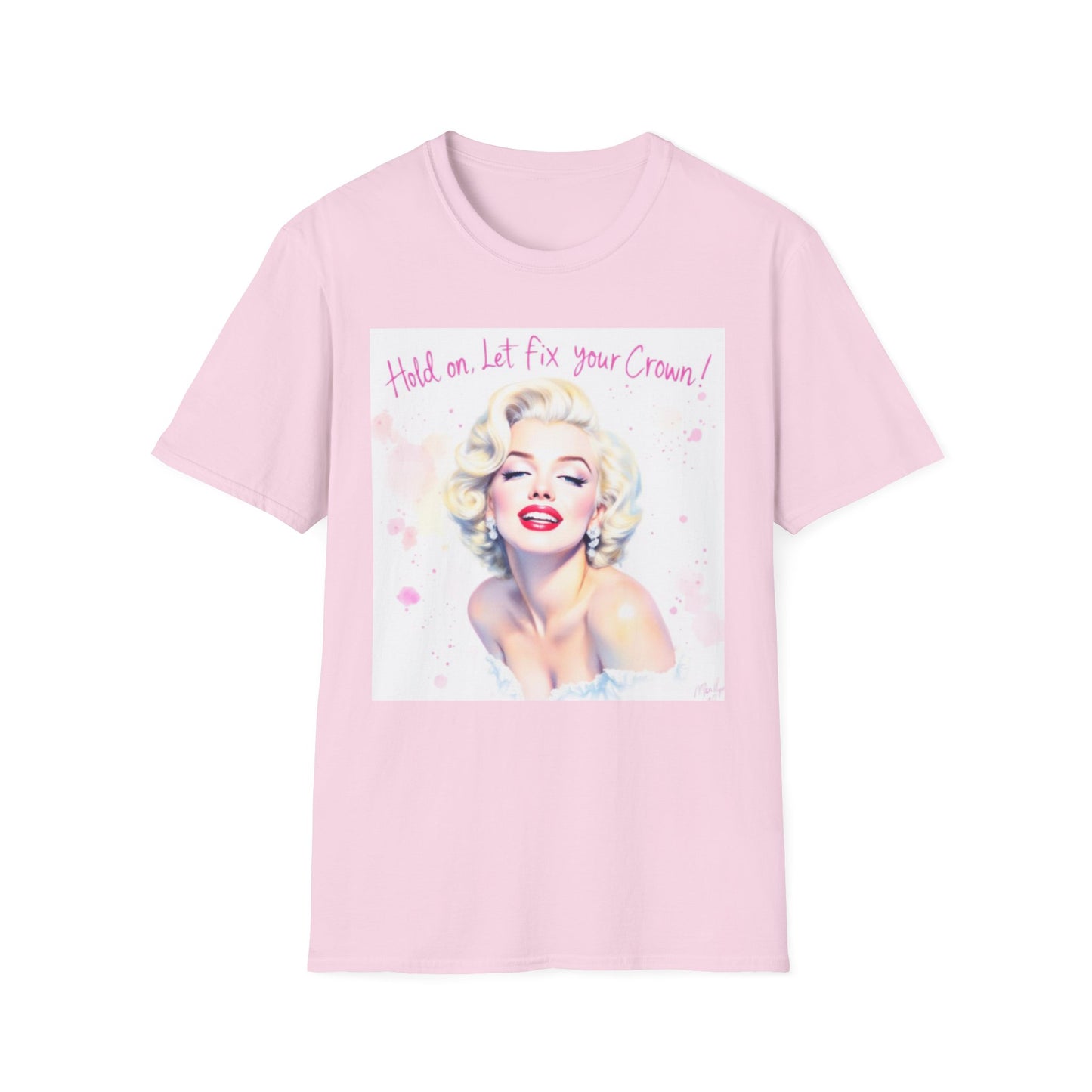 Marilyn Monroe Crown T-Shirt - Unisex Softstyle Tee, Motivational Shirt, Gift for Her, Empowerment Apparel, Vintage Style Clothing