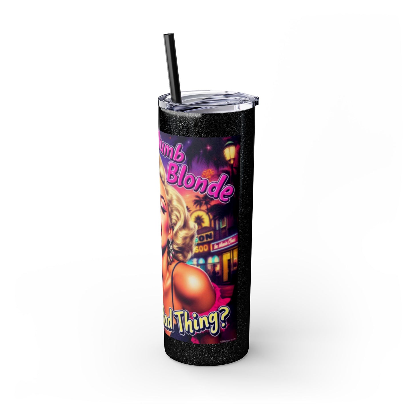 Retro Glam Skinny Tumbler - Perfect for Sassy Drink Lovers, Gift for Her, Bachelorette Party, Summer Beckoning
