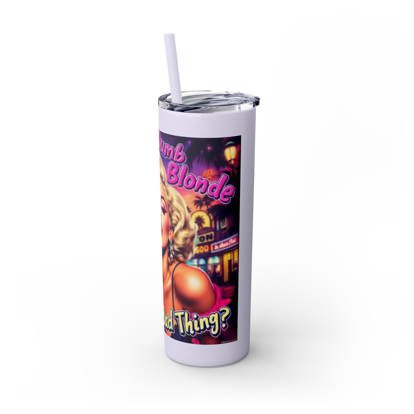 Retro Glam Skinny Tumbler - Perfect for Sassy Drink Lovers, Gift for Her, Bachelorette Party, Summer Beckoning