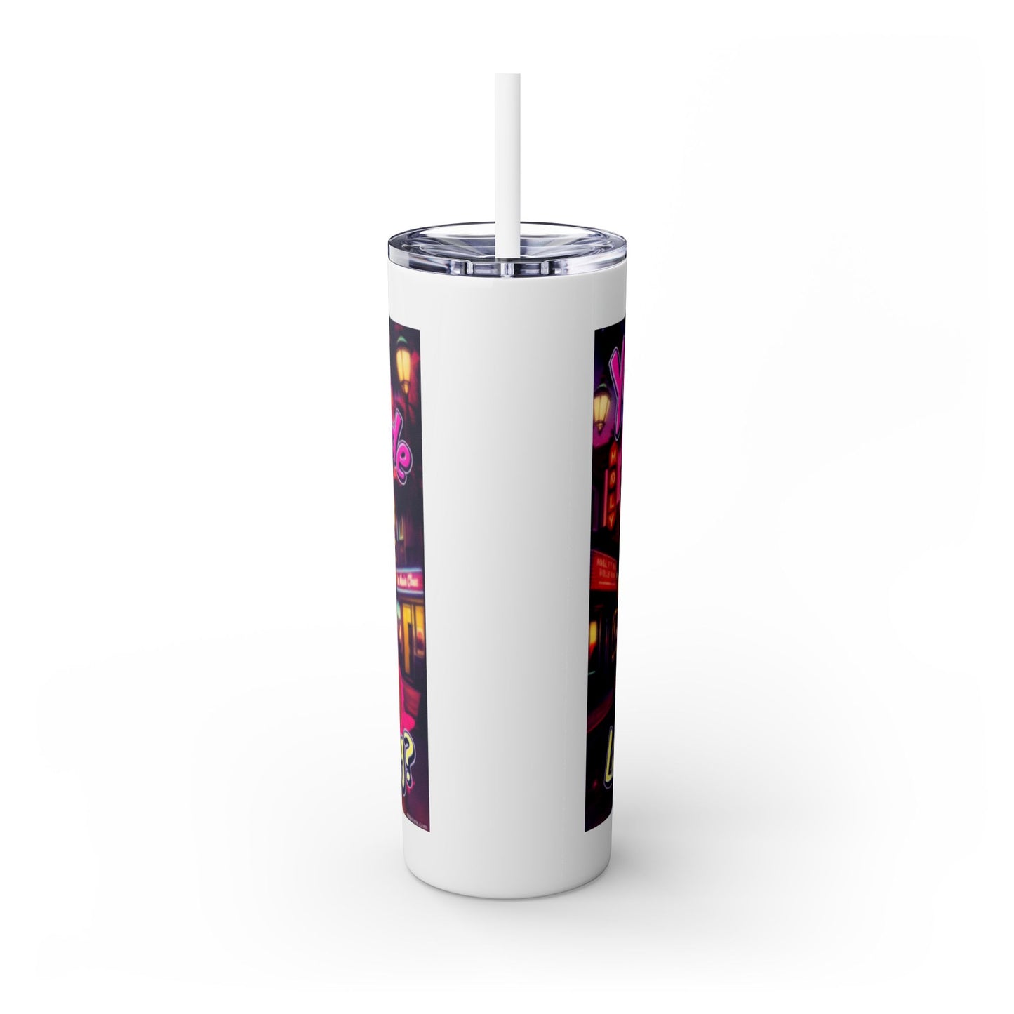 Retro Glam Skinny Tumbler - Perfect for Sassy Drink Lovers, Gift for Her, Bachelorette Party, Summer Beckoning