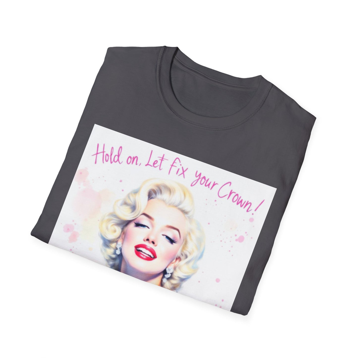 Marilyn Monroe Crown T-Shirt - Unisex Softstyle Tee, Motivational Shirt, Gift for Her, Empowerment Apparel, Vintage Style Clothing