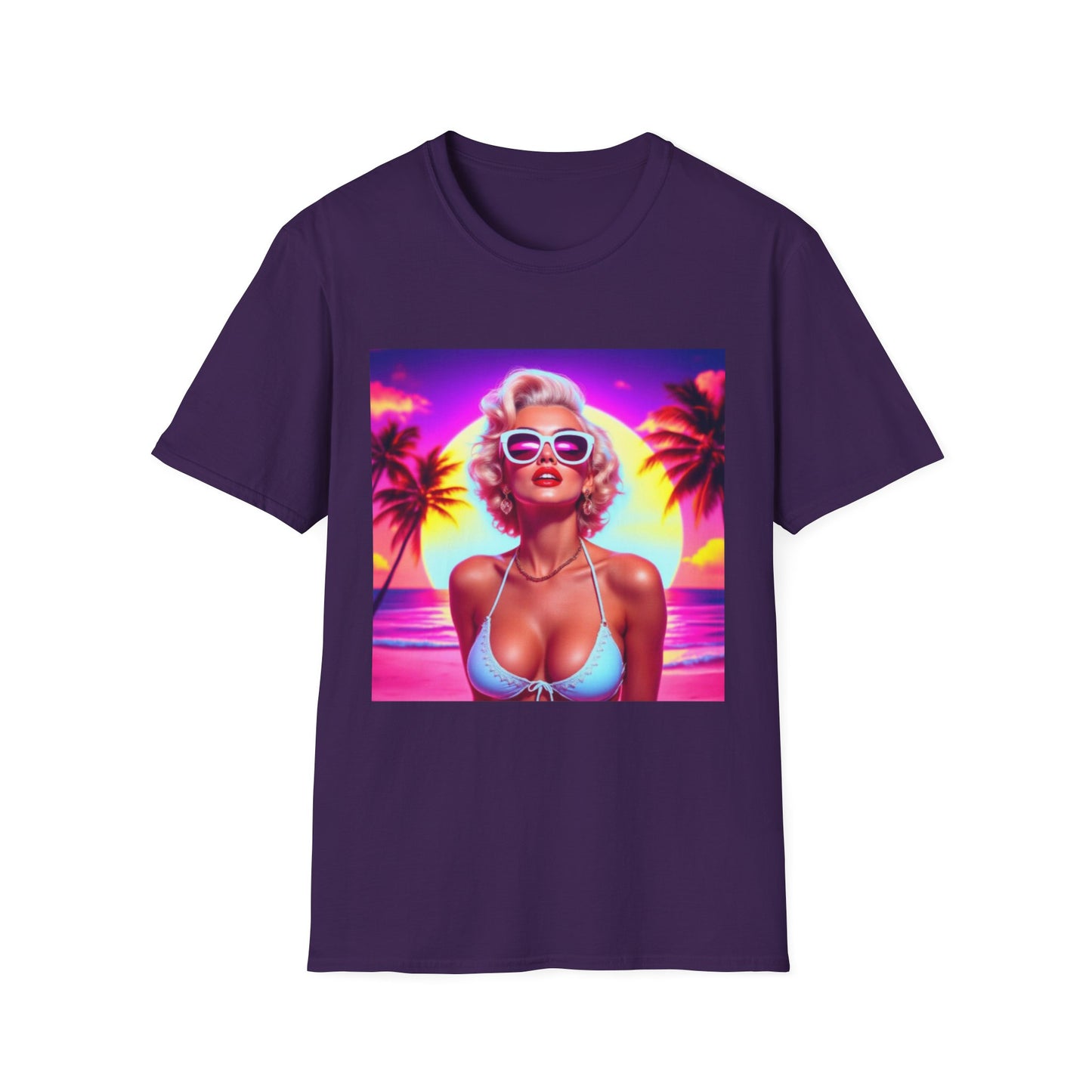 Tropical Sunset T-Shirt, Summer Fashion, Beach Vibes, Cute Gift for Her, Vacation Outfit, Retro Style Tee