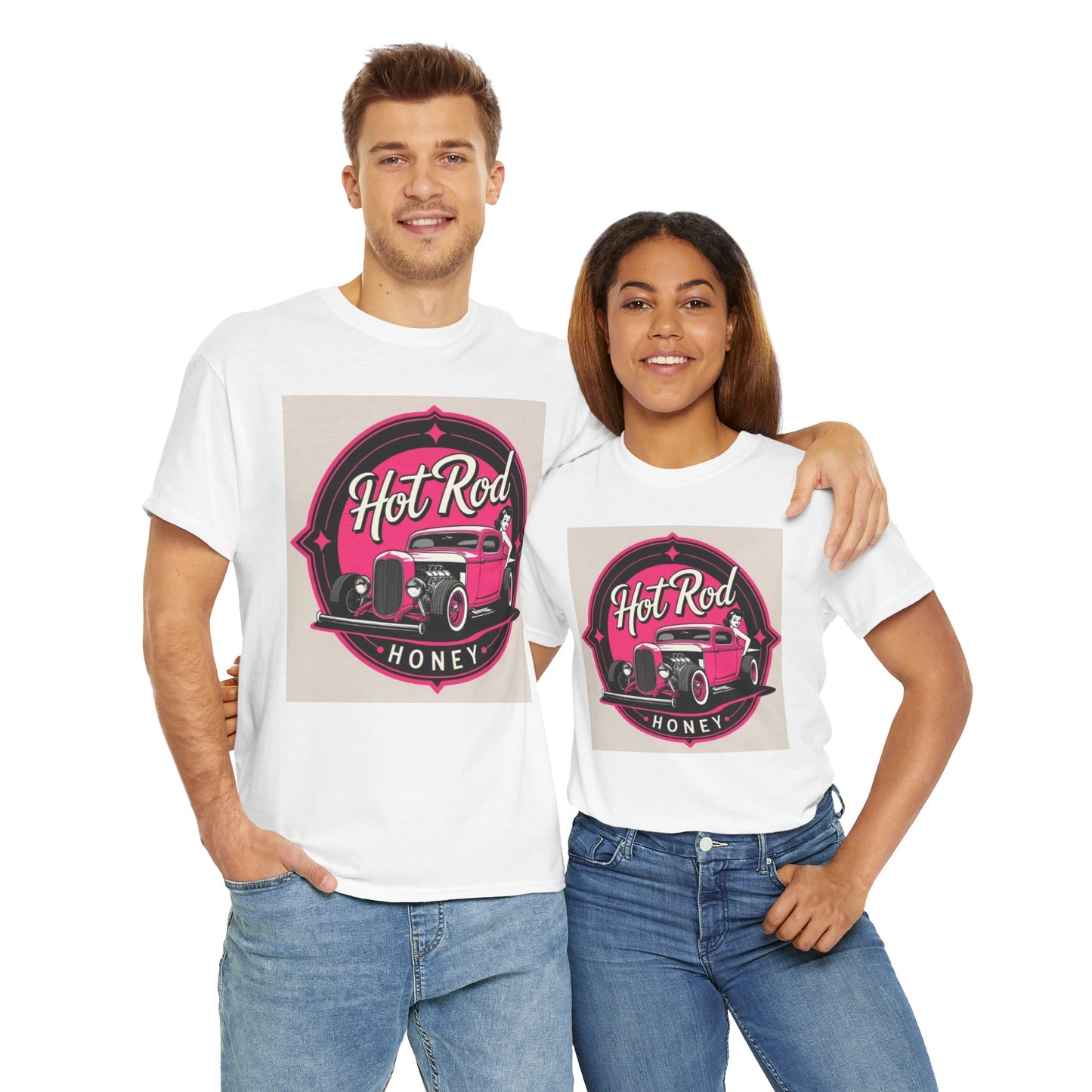 Retro Hot Rod Unisex Heavy Cotton Tee, Vintage Car Shirt, Automotive Gift, Classic Car Lovers Tee, Birthday Gift for Him, Unisex Apparel