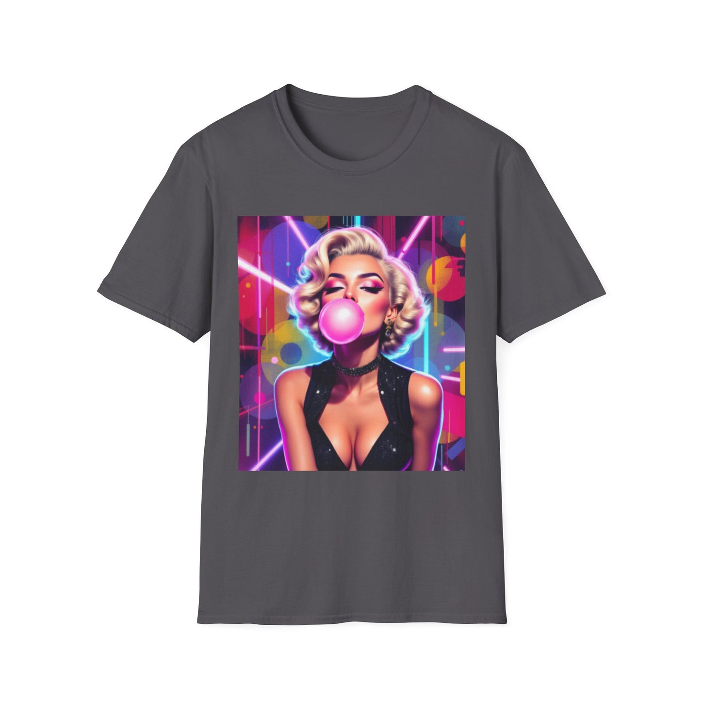 Retro Glam Bubblegum T-Shirt, Pop Culture Tee, Vintage Style Shirt, Gift for Her, 80s Inspired Apparel, Casual Wear