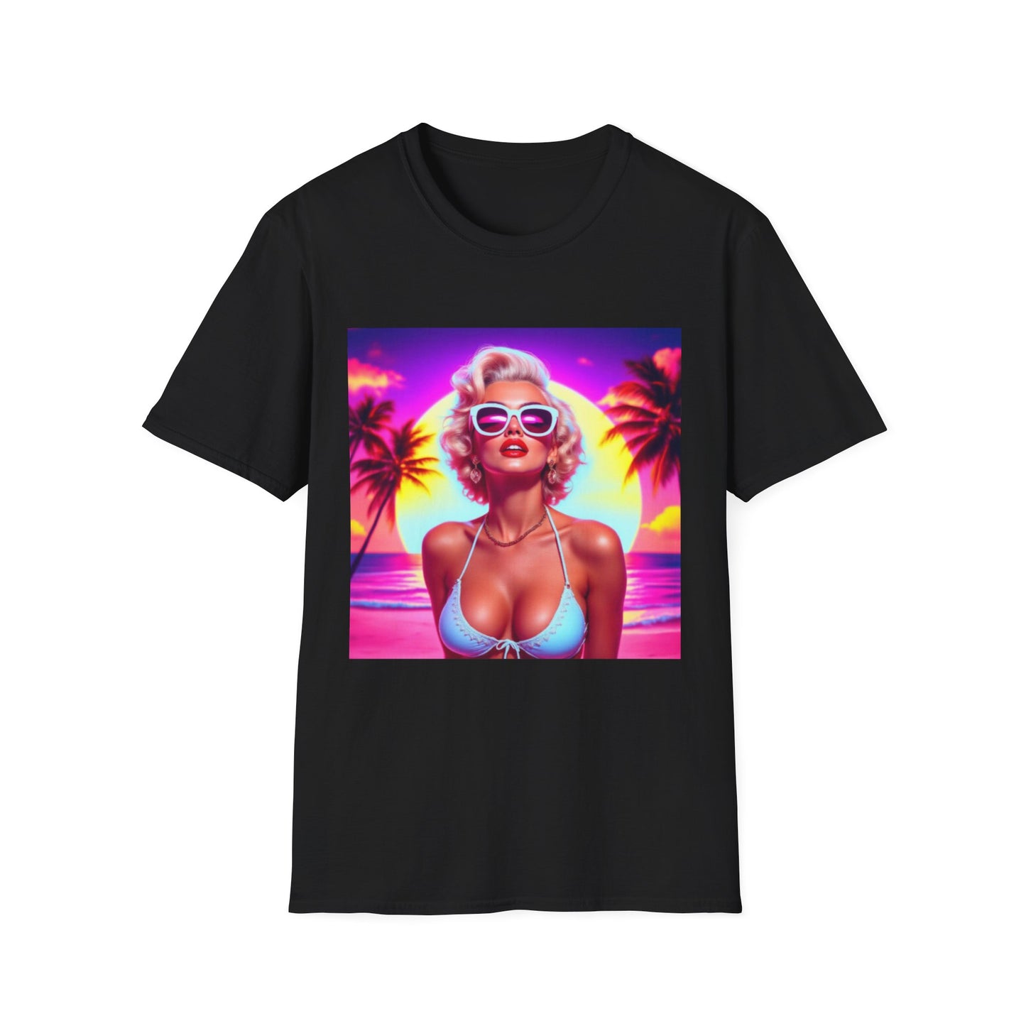 Tropical Sunset T-Shirt, Summer Fashion, Beach Vibes, Cute Gift for Her, Vacation Outfit, Retro Style Tee