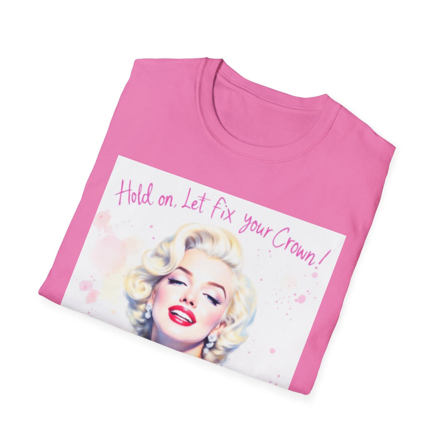 Marilyn Monroe Crown T-Shirt - Unisex Softstyle Tee, Motivational Shirt, Gift for Her, Empowerment Apparel, Vintage Style Clothing