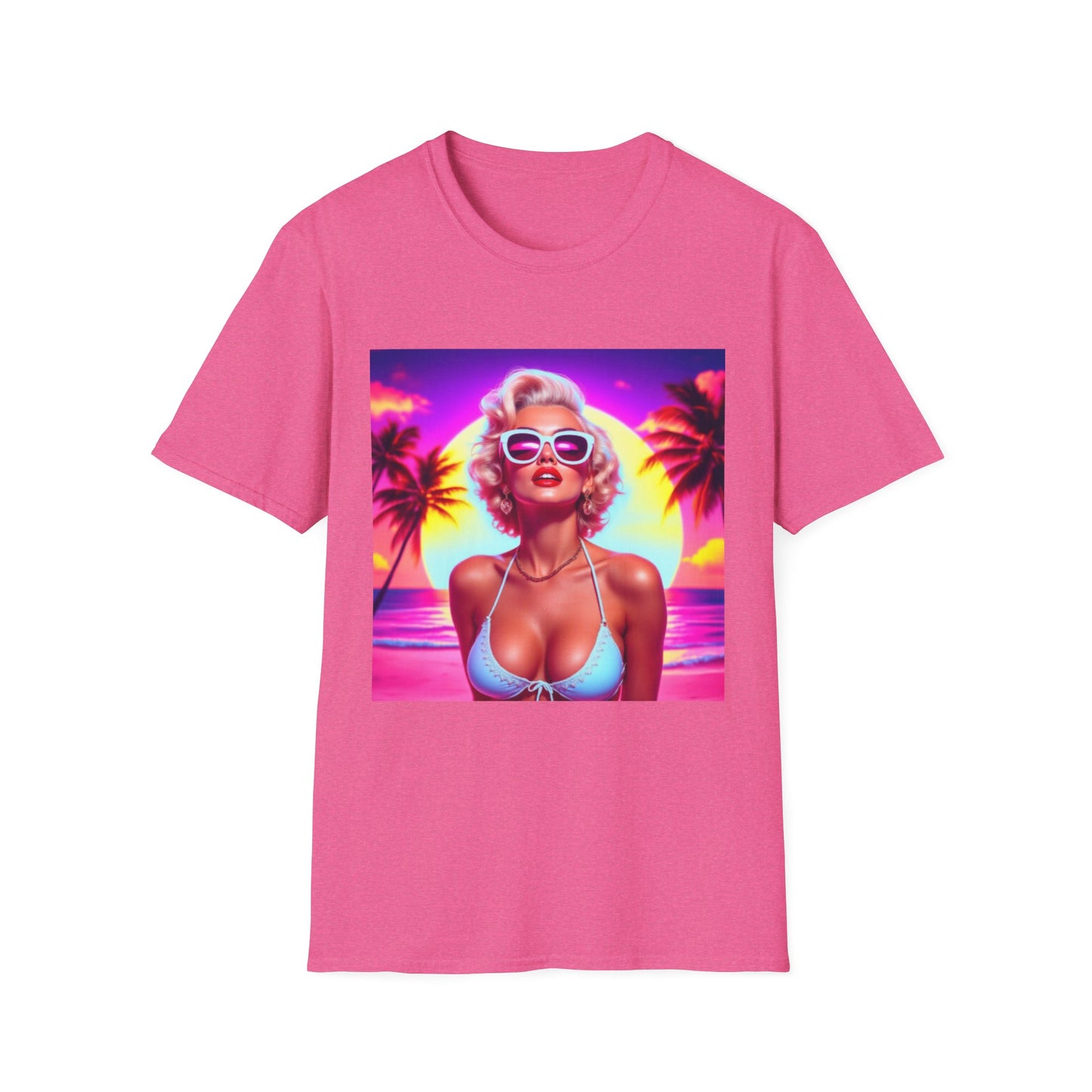 Tropical Sunset T-Shirt, Summer Fashion, Beach Vibes, Cute Gift for Her, Vacation Outfit, Retro Style Tee