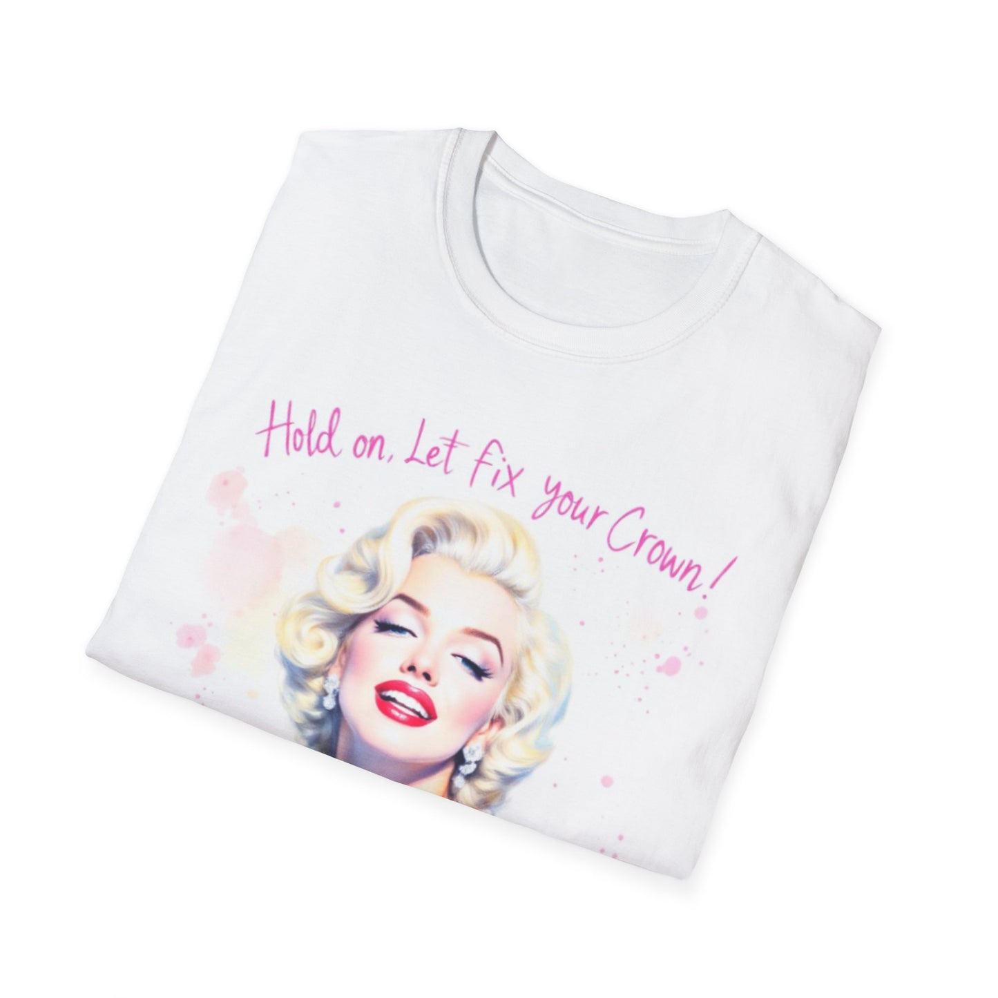Marilyn Monroe Crown T-Shirt - Unisex Softstyle Tee, Motivational Shirt, Gift for Her, Empowerment Apparel, Vintage Style Clothing