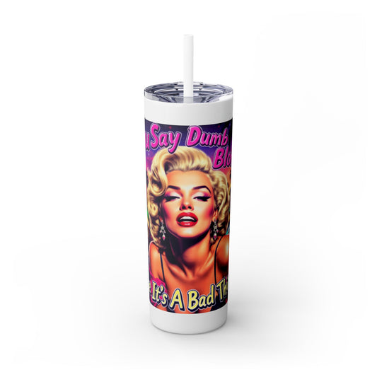 Retro Glam Skinny Tumbler - Perfect for Sassy Drink Lovers, Gift for Her, Bachelorette Party, Summer Beckoning