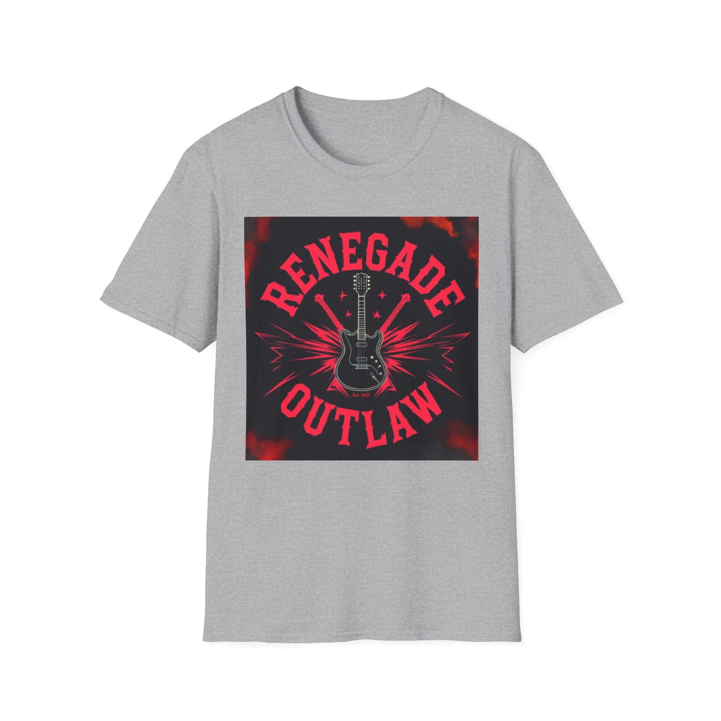 Unisex Softstyle T-Shirt - Renegade Outlaw Music Tee, Rock Band Gift, Festival Wear, Casual Unisex Shirt, Music Lover Apparel