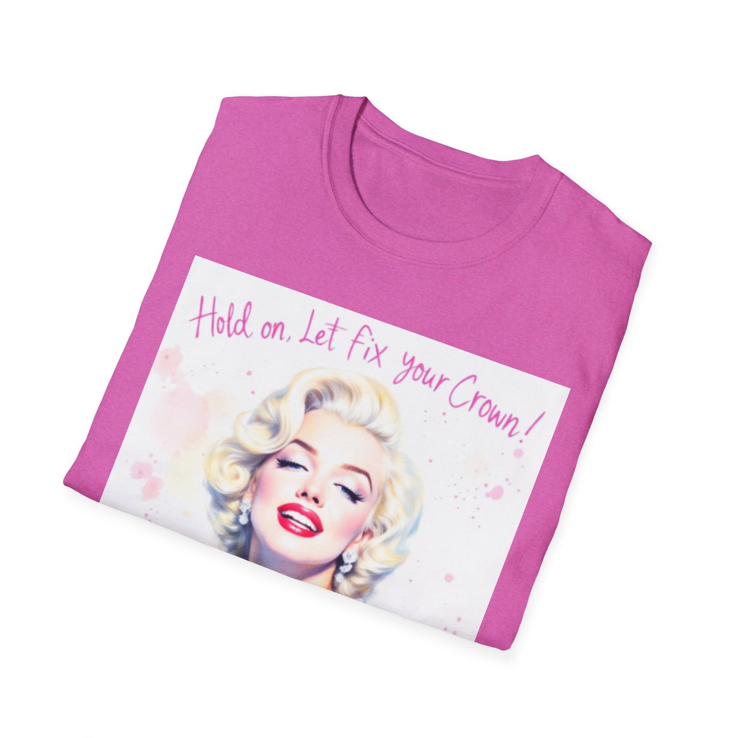 Marilyn Monroe Crown T-Shirt - Unisex Softstyle Tee, Motivational Shirt, Gift for Her, Empowerment Apparel, Vintage Style Clothing