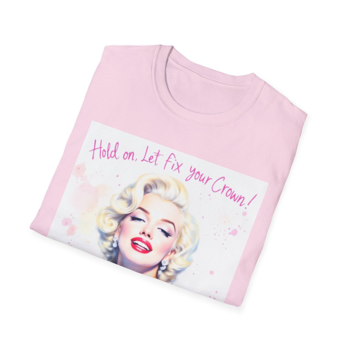 Marilyn Monroe Crown T-Shirt - Unisex Softstyle Tee, Motivational Shirt, Gift for Her, Empowerment Apparel, Vintage Style Clothing