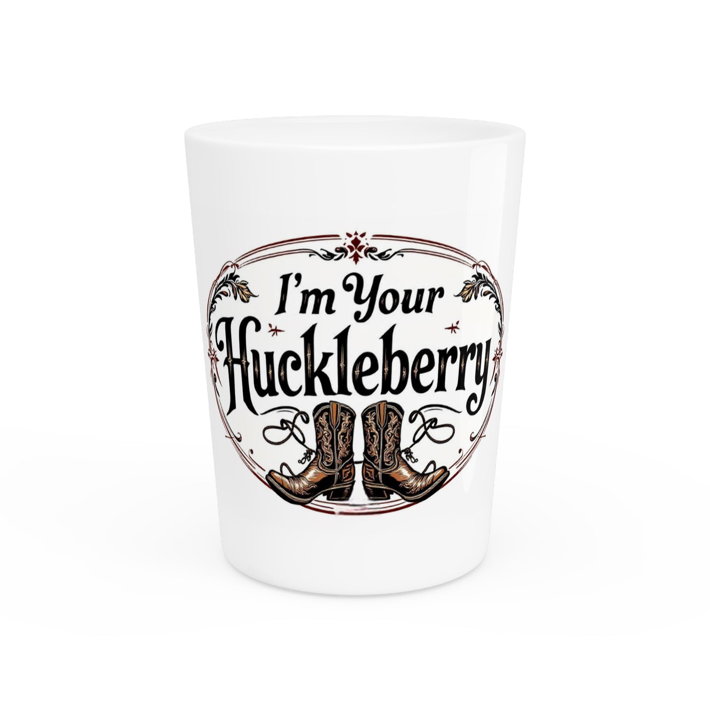 Rustic Shot Glass - I'm Your Huckleberry, Barware Gift, Western Decor, Cowboy Party Favor, Holiday Celebration Drinkware