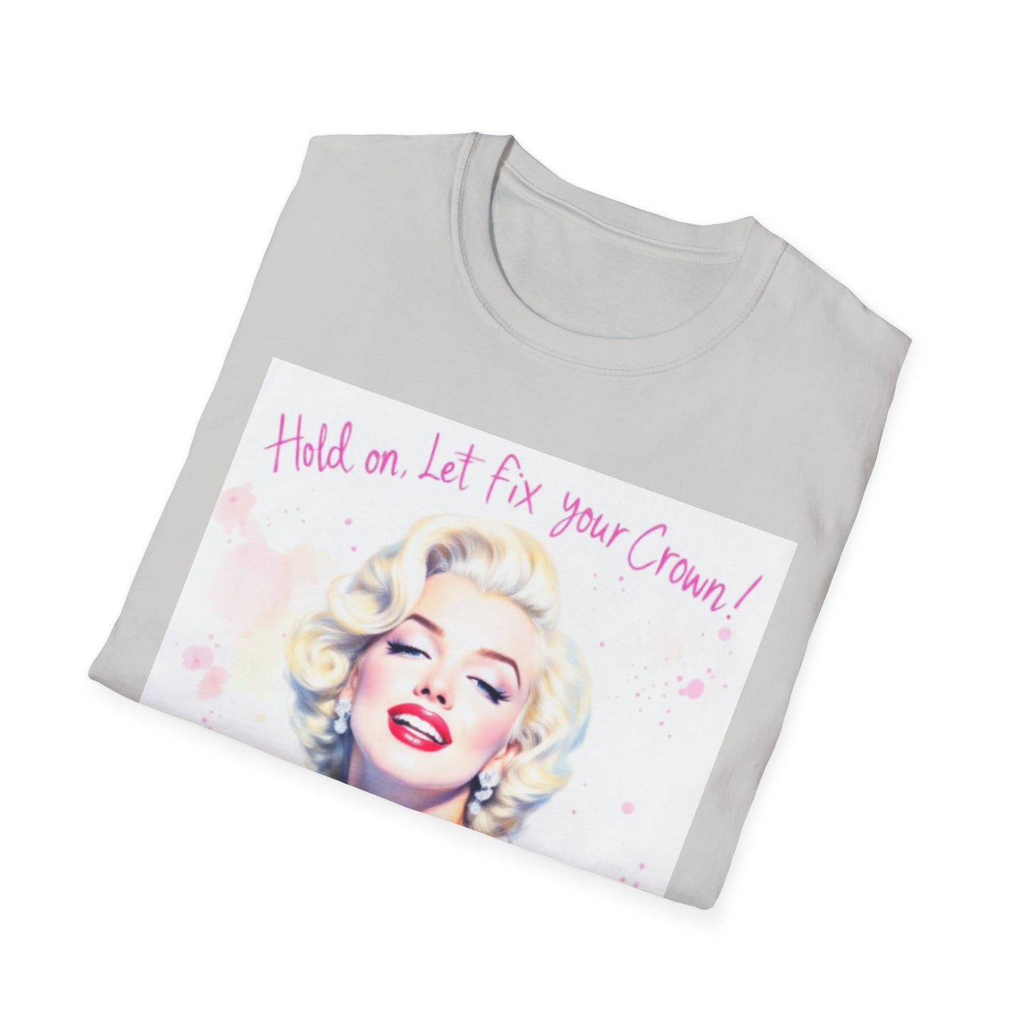 Marilyn Monroe Crown T-Shirt - Unisex Softstyle Tee, Motivational Shirt, Gift for Her, Empowerment Apparel, Vintage Style Clothing