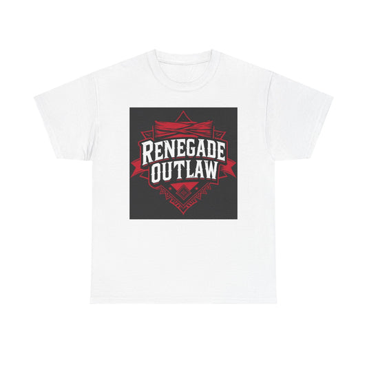 Renegade Outlaw Unisex Heavy Cotton Tee | Casual Graphic T-shirt | Unique Streetwear | Gift for Rebels | Trendy Outfit