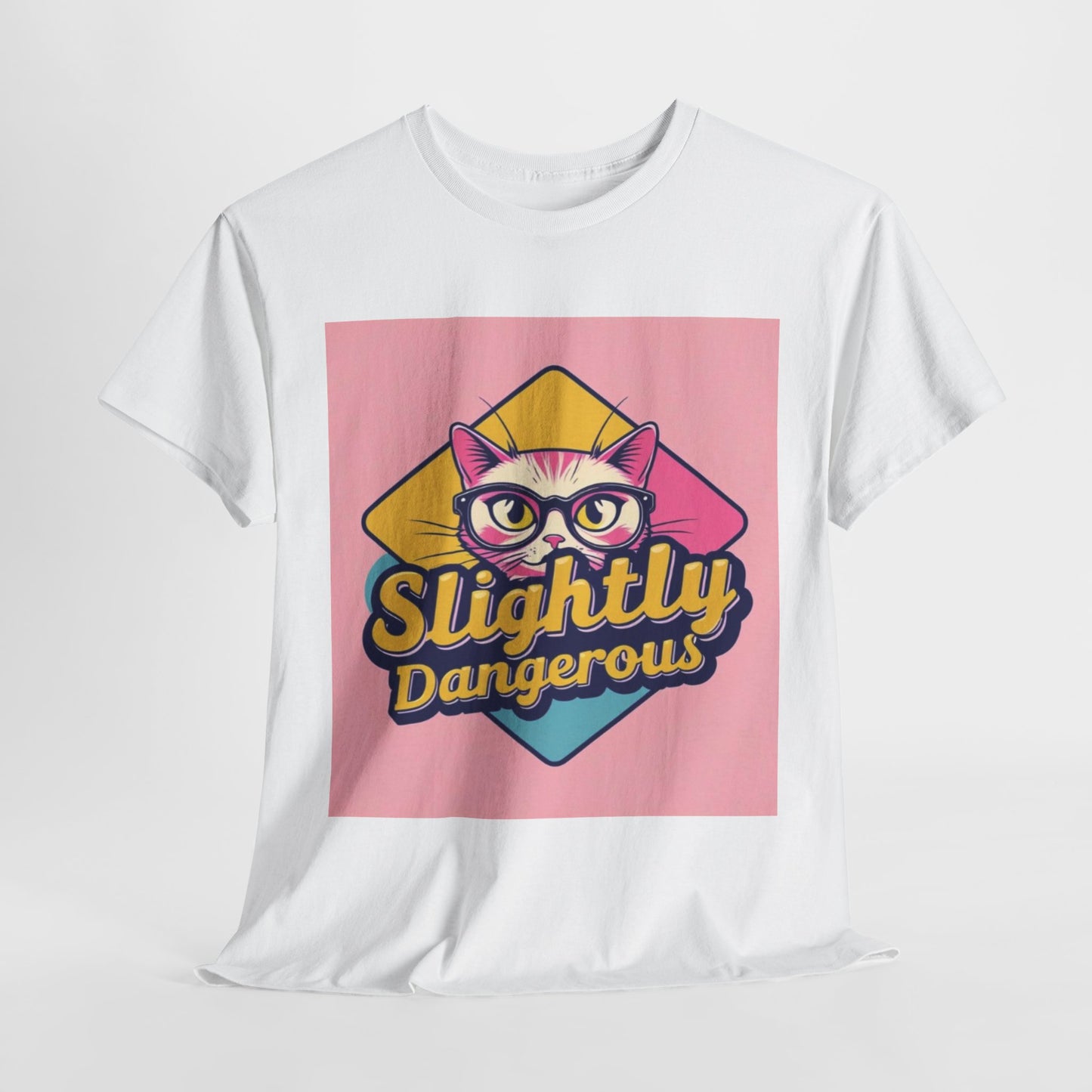 Slightly Dangerous Graphic Tee, Fun Casual Shirt, Gift for Friends, Quirky Style, Perfect for Birthdays or Celebrations