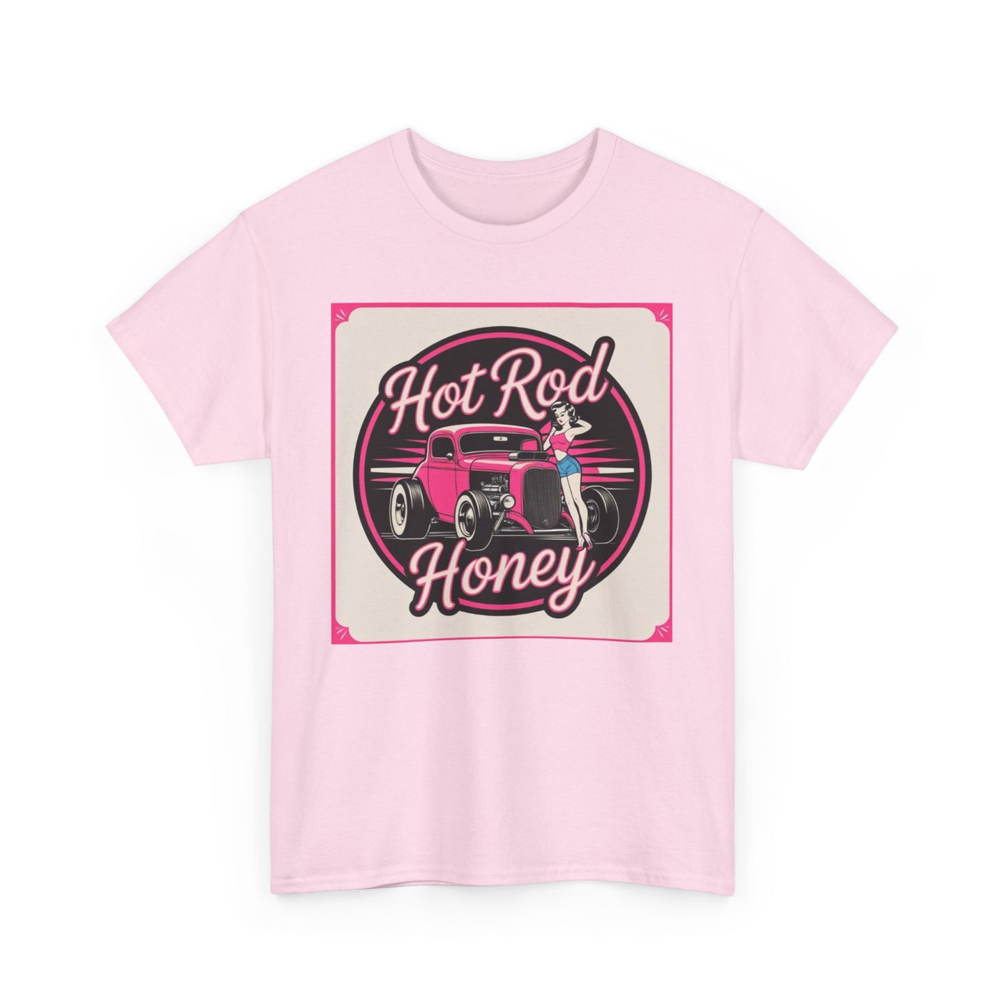 Vintage Hot Rod Honey Tee, Unisex Cotton Shirt, Car Lover Gift, Retro Graphic Tee, Customizable Auto Apparel