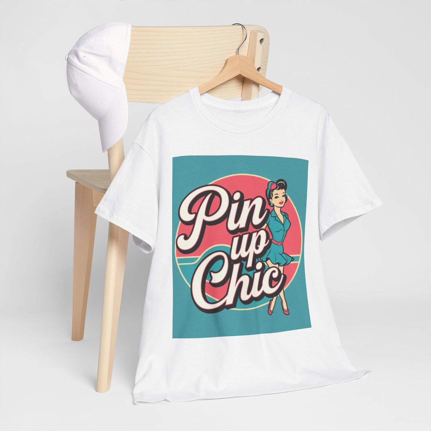 Retro Pin-Up Chic Tee, Vintage Style T-Shirt, Fun Gift for Her, Casual Wear, Party Top, Summer Fashion