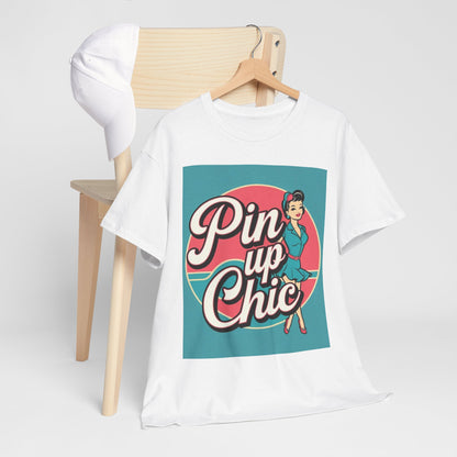 Retro Pin-Up Chic Tee, Vintage Style T-Shirt, Fun Gift for Her, Casual Wear, Party Top, Summer Fashion