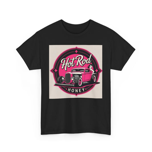 Retro Hot Rod Unisex Heavy Cotton Tee, Vintage Car Shirt, Automotive Gift, Classic Car Lovers Tee, Birthday Gift for Him, Unisex Apparel