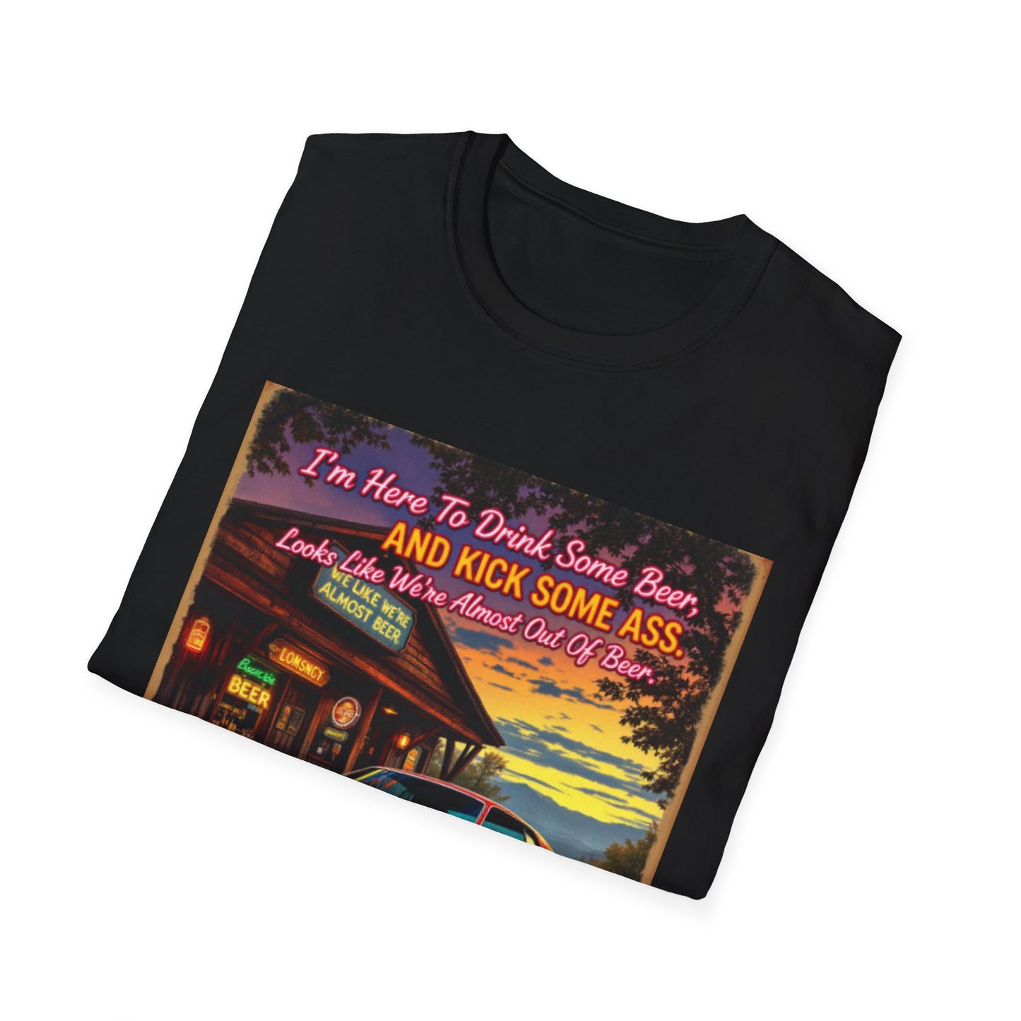 Unisex Softstyle T-Shirt with Bold Quote, Funny Graphic Tee, Gift for Friends, Casual Wear, Barbecue, Weekend Vibes