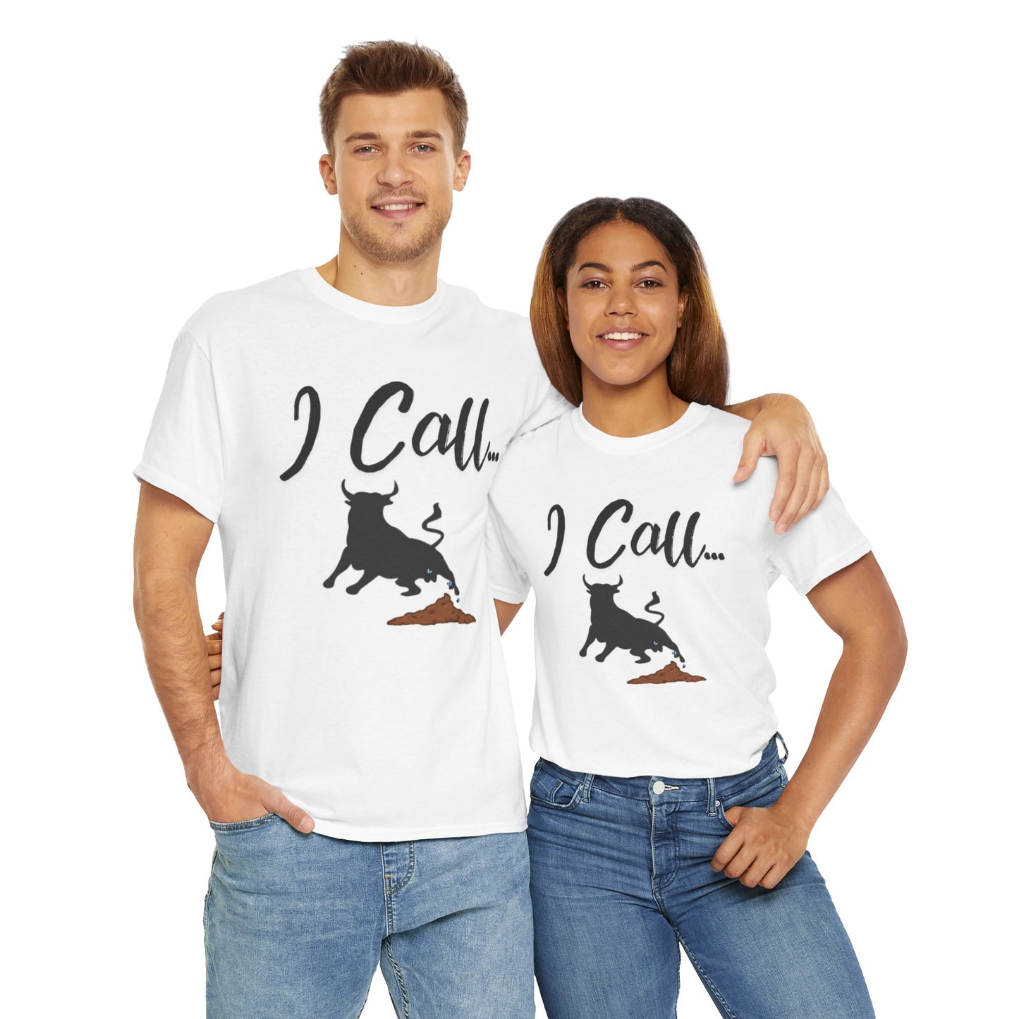 Fun I Call Bull Unisex Heavy Cotton Tee, Funny T-Shirt, Gift for Bull Lovers, Casual Wear, Animal Lover Apparel
