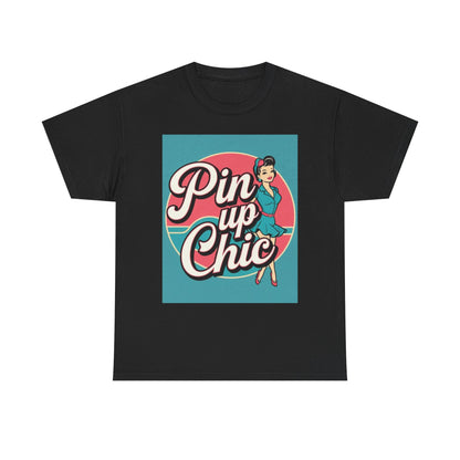 Retro Pin-Up Chic Tee, Vintage Style T-Shirt, Fun Gift for Her, Casual Wear, Party Top, Summer Fashion