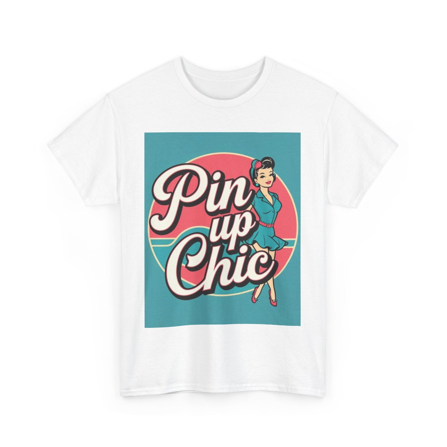 Retro Pin-Up Chic Tee, Vintage Style T-Shirt, Fun Gift for Her, Casual Wear, Party Top, Summer Fashion