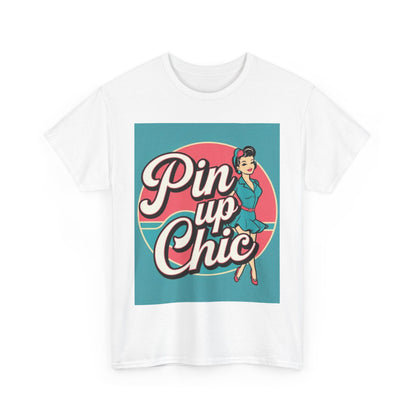 Retro Pin-Up Chic Tee, Vintage Style T-Shirt, Fun Gift for Her, Casual Wear, Party Top, Summer Fashion