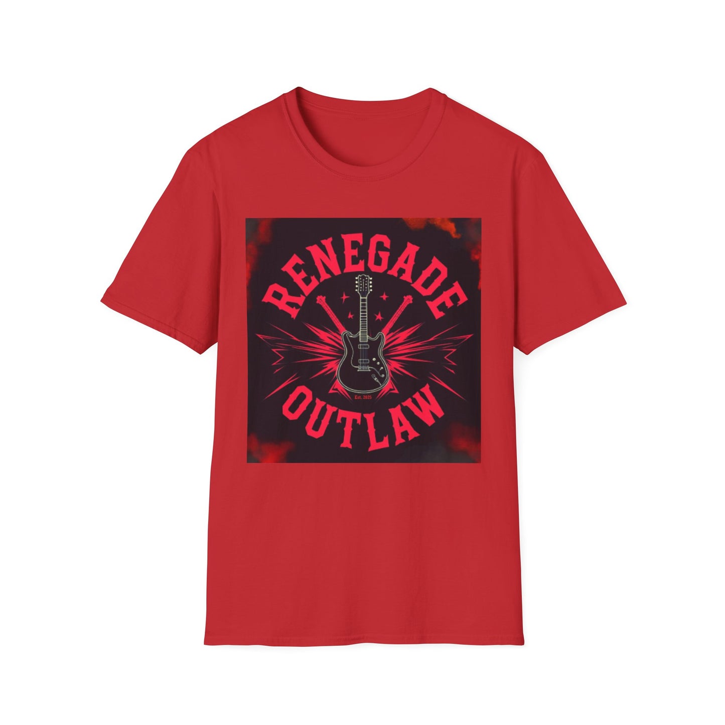 Unisex Softstyle T-Shirt - Renegade Outlaw Music Tee, Rock Band Gift, Festival Wear, Casual Unisex Shirt, Music Lover Apparel