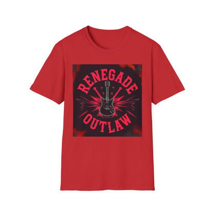 Unisex Softstyle T-Shirt - Renegade Outlaw Music Tee, Rock Band Gift, Festival Wear, Casual Unisex Shirt, Music Lover Apparel
