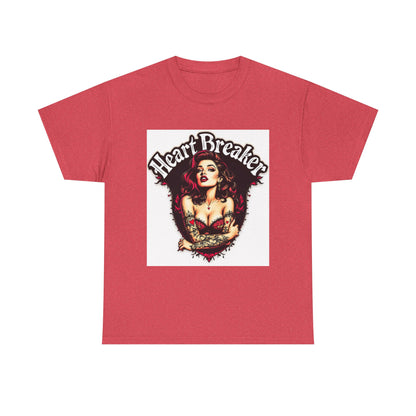 Heartbreaker Unisex Heavy Cotton Tee, Vintage Punk T-Shirt, Casual Wear, Gift for Her, Valentine’s Day, Music Festivals, Heart Graphic Tee
