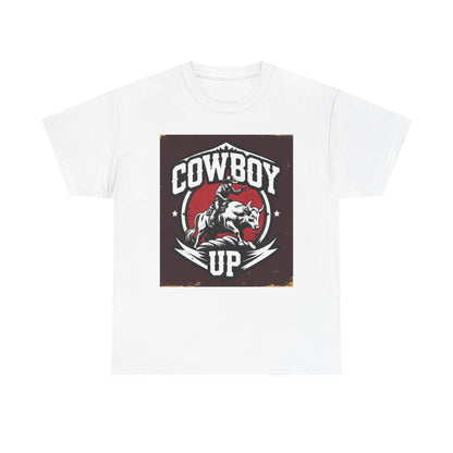 Cowboy Up Unisex Heavy Cotton Tee - Western Style Shirt for Rodeo Lovers, Gifts for Cowgirls and Cowboys, Casual Summer Wear, Vintage [...]