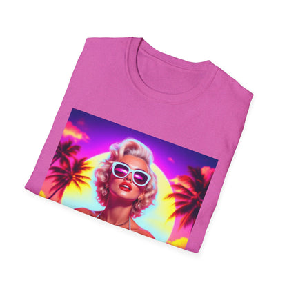 Tropical Sunset T-Shirt, Summer Fashion, Beach Vibes, Cute Gift for Her, Vacation Outfit, Retro Style Tee