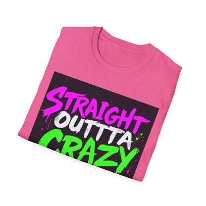 Straight Outta Crazy County T-Shirt, Fun Graphic Tee, Unisex Casual Wear, Street Style Apparel, Gift for Friends, Unique Summer Shirt