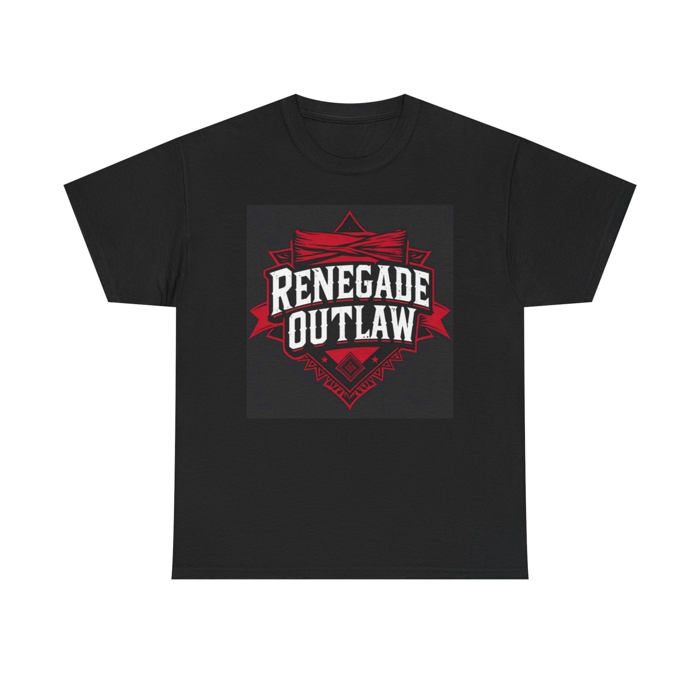Renegade Outlaw Unisex Heavy Cotton Tee | Casual Graphic T-shirt | Unique Streetwear | Gift for Rebels | Trendy Outfit