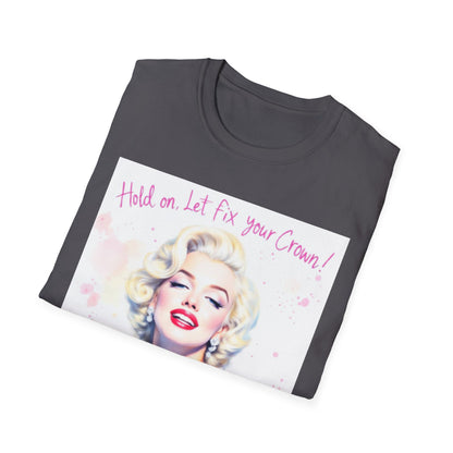 Marilyn Monroe Crown T-Shirt - Unisex Softstyle Tee, Motivational Shirt, Gift for Her, Empowerment Apparel, Vintage Style Clothing