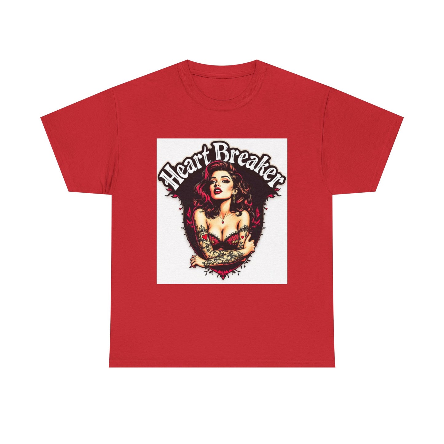 Heartbreaker Unisex Heavy Cotton Tee, Vintage Punk T-Shirt, Casual Wear, Gift for Her, Valentine’s Day, Music Festivals, Heart Graphic Tee