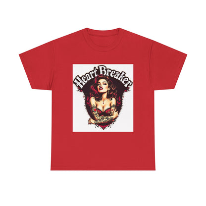 Heartbreaker Unisex Heavy Cotton Tee, Vintage Punk T-Shirt, Casual Wear, Gift for Her, Valentine’s Day, Music Festivals, Heart Graphic Tee