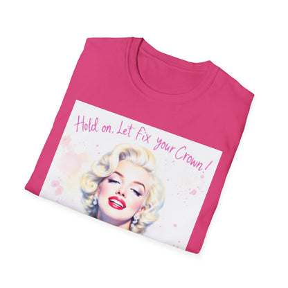 Marilyn Monroe Crown T-Shirt - Unisex Softstyle Tee, Motivational Shirt, Gift for Her, Empowerment Apparel, Vintage Style Clothing