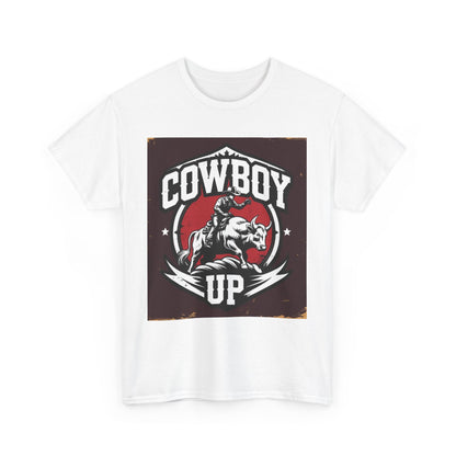 Cowboy Up Unisex Heavy Cotton Tee - Western Style Shirt for Rodeo Lovers, Gifts for Cowgirls and Cowboys, Casual Summer Wear, Vintage [...]