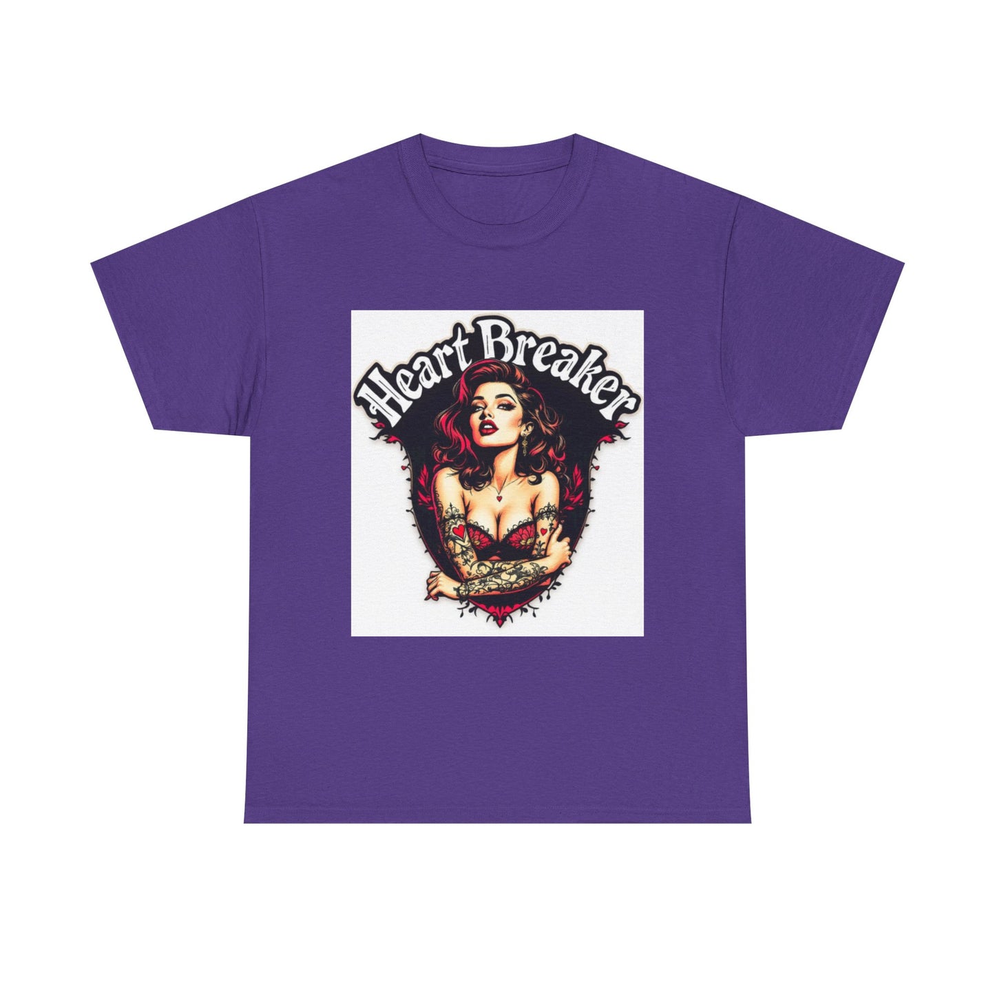 Heartbreaker Unisex Heavy Cotton Tee, Vintage Punk T-Shirt, Casual Wear, Gift for Her, Valentine’s Day, Music Festivals, Heart Graphic Tee