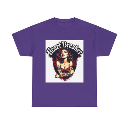 Heartbreaker Unisex Heavy Cotton Tee, Vintage Punk T-Shirt, Casual Wear, Gift for Her, Valentine’s Day, Music Festivals, Heart Graphic Tee