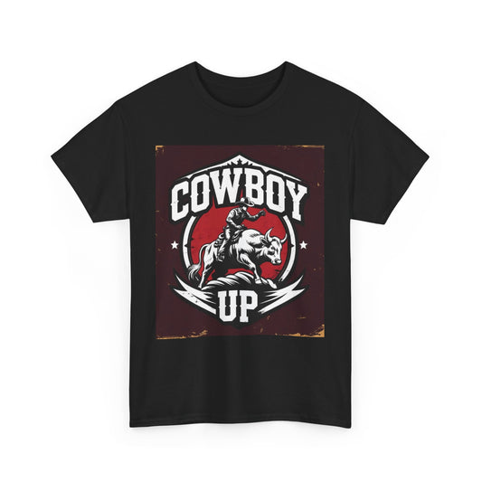 Cowboy Up Unisex Heavy Cotton Tee - Western Style Shirt for Rodeo Lovers, Gifts for Cowgirls and Cowboys, Casual Summer Wear, Vintage [...]