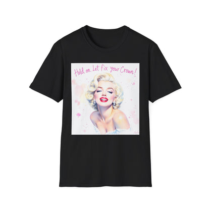 Marilyn Monroe Crown T-Shirt - Unisex Softstyle Tee, Motivational Shirt, Gift for Her, Empowerment Apparel, Vintage Style Clothing