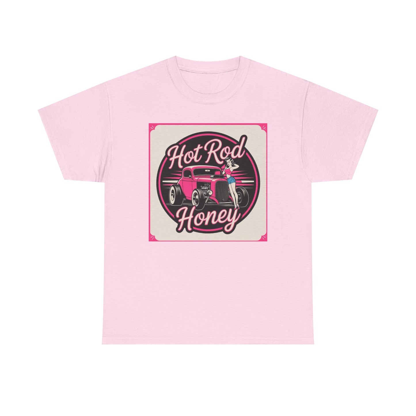 Vintage Hot Rod Honey Tee, Unisex Cotton Shirt, Car Lover Gift, Retro Graphic Tee, Customizable Auto Apparel