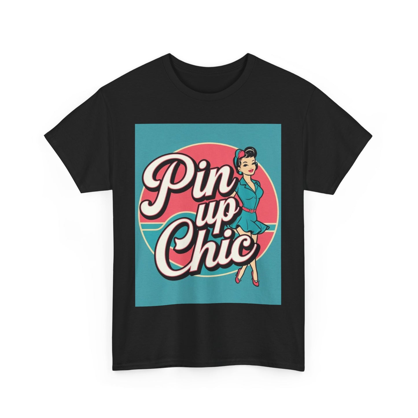 Retro Pin-Up Chic Tee, Vintage Style T-Shirt, Fun Gift for Her, Casual Wear, Party Top, Summer Fashion